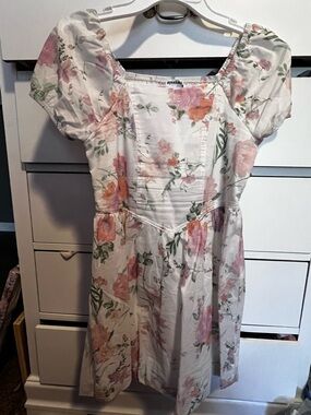 Eyeshadow Pink and Orange Floral Slip Skirt